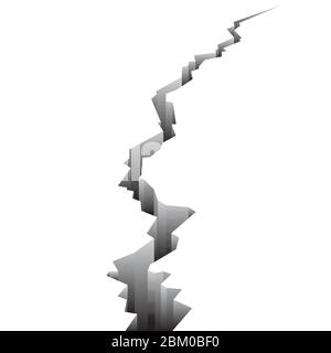 Cracked ground vector illustration isolated on white background Stock Vector