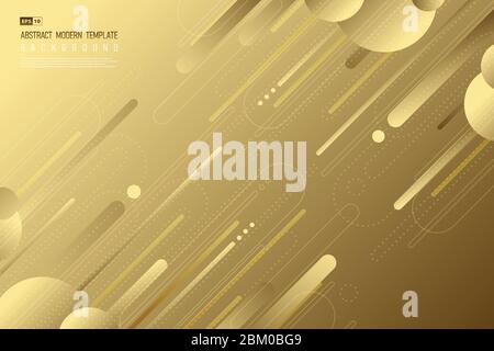 Abstract gold stripe line pattern artwork design background. Use for ad, poster, artwork, template design. illustration vector eps10 Stock Vector