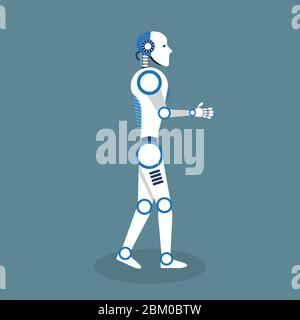 Robot vector illustration in flat design Stock Vector