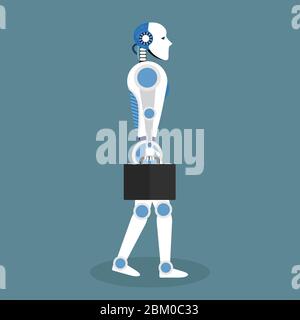 Robot vector illustration in flat design Stock Vector