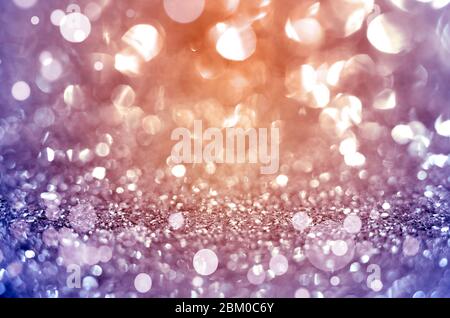 Purple abstract background with glitters. Blurred background. Stock Photo