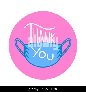 Thank you doctor and nurses and medical personnel team for fighting. Stock Vector