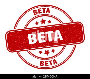 beta stamp. beta label. round grunge sign Stock Vector