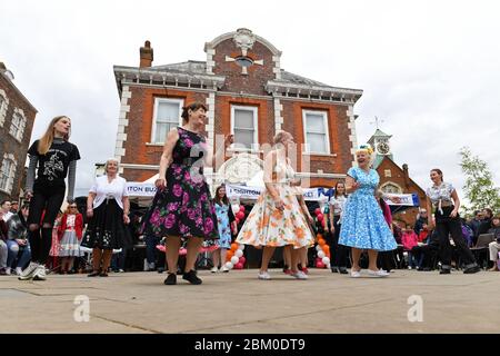 Mayple dancing May Fayre Leighton Buzzard Beds 2019 Stock Photo