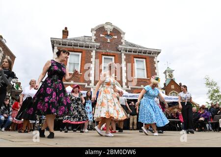 Mayple dancing May Fayre Leighton Buzzard Beds 2019 Stock Photo