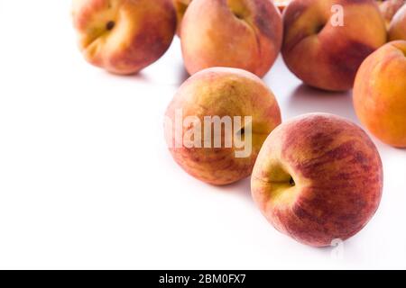 Fresh peach isolated on white background Stock Photo