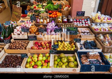 french market stall Stock Photo