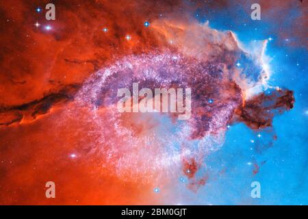 Starfield in outer space many light years far from the Earth. Elements of this image furnished by NASA. Stock Photo