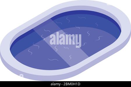 Small pool icon, isometric style Stock Vector