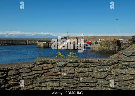 Amlwch Port. During C-10 Lock down. Stock Photo