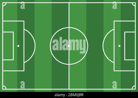 Top view of football field vector illustration Stock Vector
