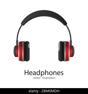 Headphones vector illustration isolated on white background Stock Vector