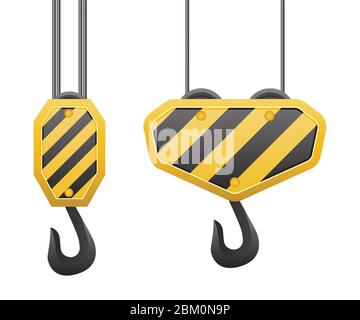 Hook crane vector illustration isolated on white background. Stock Vector