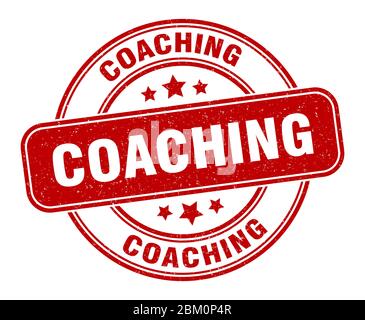 coaching stamp. coaching label. round grunge sign Stock Vector