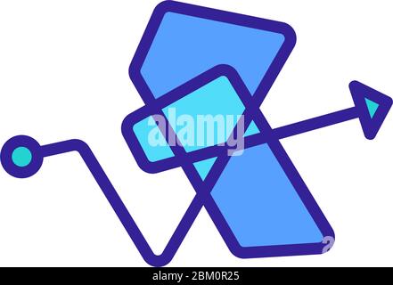 sharp knot icon vector outline illustration Stock Vector