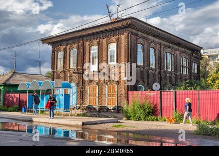 Vintage building, 19th century, Minusinsk, Krasnoyarsk Krai, Russia Stock Photo