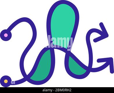 confusion in directions of movement icon vector outline illustration ...