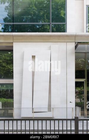 Portland Stone Relief Elevation Windows Frontage Facade 40 Portman Square, Marylebone, London W1H 6DA by Squire & Partners John Carter Stock Photo