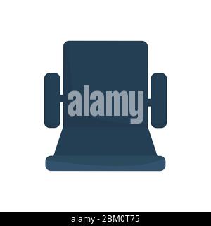 Office chair top view. Flat design vector illustration Stock Vector