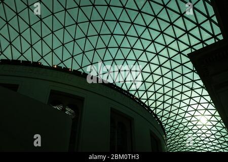 British Museum glass ceiling. Stock Photo