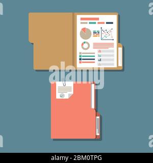 Finance documents vector illustration. Flat design Stock Vector