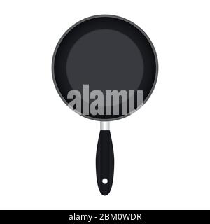 Frying pan vector illustration isolated on white background Stock Vector
