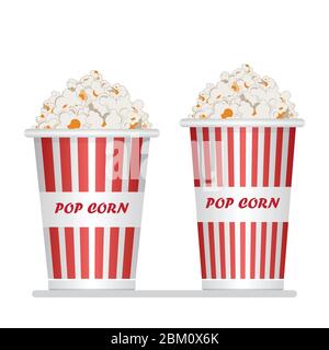 Popcorn bucket vector illustration isolated on white background Stock Vector