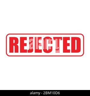 Rejected sign vector illustration isolated on white background Stock Vector