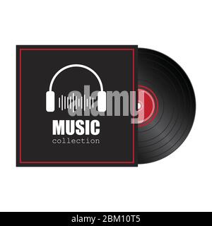 Vinyl record vector illustration isolated on white background Stock Vector