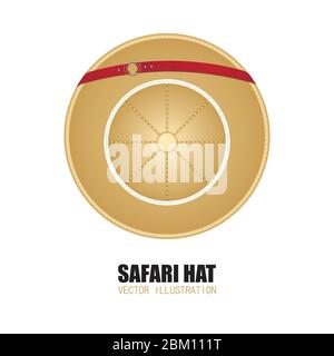 Safari hat vector illustration isolated on white background Stock Vector