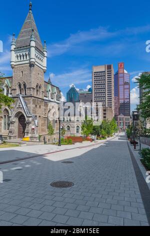 McTavish Street, McGill University, Montreal, Quebec, Canada Stock Photo