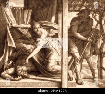 Jael Shows The Dead Body Of Sisera. In A Leg Tent The Killed Sisera Is ...