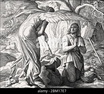 Gideon with the Angel of the Lord, Old Testament, by Julius Schnorr von ...