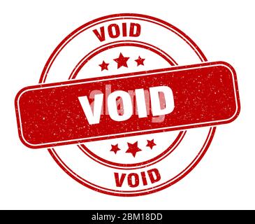 void stamp. void label. round grunge sign Stock Vector