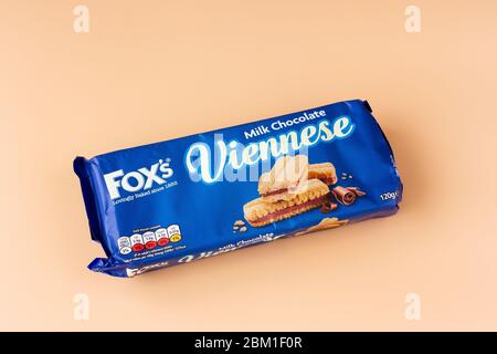 Packet of Fox's Viennese biscuits Stock Photo