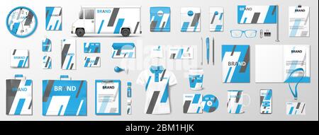 Download Corporate identity elements. Business stationary mockup collection branding symbols vector ...