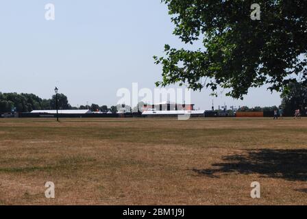 Hard Rock Cafe Live Nation Concert Arena Setup Tents Marquee Hard Rock Calling Music Festival in Hyde Park, London Stock Photo