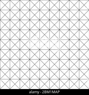 simple geometric shape cell triangles seamless pattern , crossed lines . vector repeatable Stock Vector