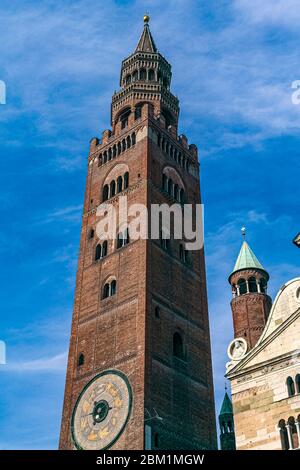 Italy Lombardy Cremona - Piazza del Comune - Cathedral Santa Maria Assunta - Torrazzo Stock Photo
