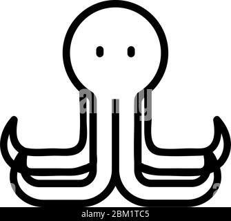 squid with long tentacles icon vector outline illustration Stock Vector  Image & Art - Alamy