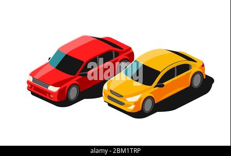 Cars. Transport vector illustration isolated on white background Stock Vector