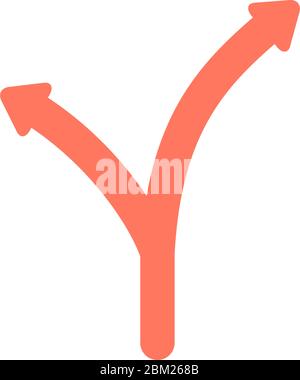 Detour vector icon isolated, Detour logo concept. Stock vector illustration isolated on white background. Stock Vector