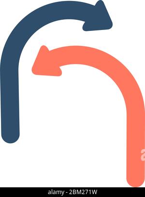 Refresh reload rotation loop sign. Simple flat black symbol with shadow ...
