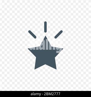 shining star icon. Stock vector illustration isolated on white background. Stock Vector