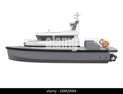 Patrol Boat Isolated Stock Photo