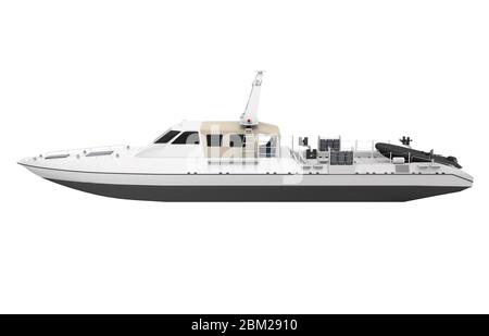 Patrol Boat Isolated Stock Photo