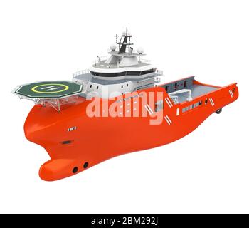 Anchor Handling Tug Supply Vessel Isolated Stock Photo