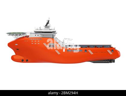 Anchor Handling Tug Supply Vessel Isolated Stock Photo