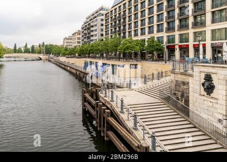 The DDR Museum on the banks of the River Spree in Berlin, Germany Stock Photo