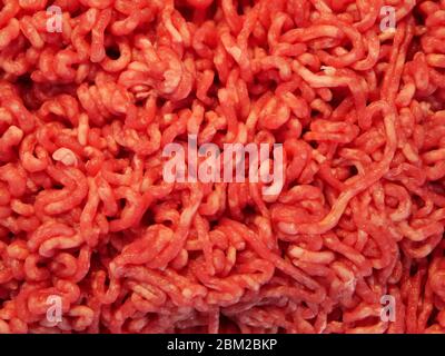 Cooking with fresh raw ground beef Stock Photo